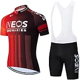 X-CQREG Cycling Jersey Men Set Bib Shorts Set Summer Mountain Bike Bicycle Suit Anti-UV Bicycle Team Racing Uniform Clothes