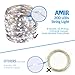 AMIR Upgraded Solar String Lights, 200 LED Copper Wire Lights, 72ft 8 Modes Starry Lights, Waterproof IP65 Fairy Christmas Decorative Lights for Outdoor, Wedding, Home, Party (White - Pack of 2)