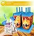 Popsicle Molds Set - BPA Free - 6 Ice Pop Makers + 1 Extra Mold + Silicone Funnel + Cleaning Brush + Recipes E-book - by Lebice