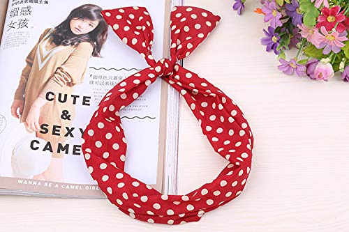 1950s Square Chiffon Scarf and polka dot headband Costume Accessories Set for Women 1950s Square Chiffon Scarf and polka dot headband Costume Accessories Set for Women