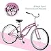 Murtisol Cruiser Bike 26” Beach Bike Cruiser Bicycle City Bike Women’s Bike Road Bike w/Single Speed,Steel Frame,Adjustable Seat,Pedal-Backwards Brake, Pinkthumb 4