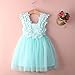 HOTONE Elegant Feast Baby Girls Princess Lace Flower Tulle Tutu Gown Formal Party Dress (5-6 Years, Blue)