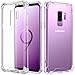 MoKo Cover Compatible for Samsung Galaxy S9 Plus Case, Reinforced Corners TPU Bumper Cushion + Anti-Scratch Hybrid Rugged Transparent Panel Cover for Samsung Galaxy S9+ 6.2 Inch 2018 - Transparent
