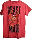 The Muppets Animal Men's T-Shirt in Heather Red. S-2XL.