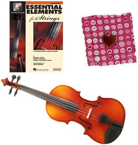 Knilling Europa 3/4 Size Violin Outfit (3K) -- with Essential Elements for Strings Violin Book 1 - with BONUS Heart Rosin