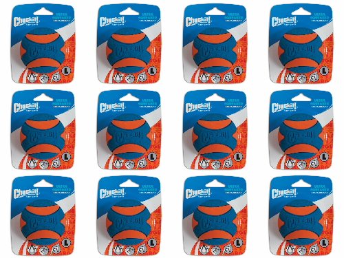 Chuckit! Ultra Squeaker Ball Orange & Blue, Large 12ct 
