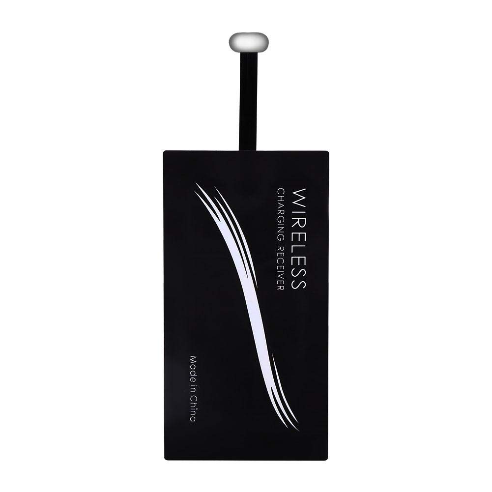 Qi Receiver USB C, Portable Qi Charging Receiver, Wireless Charger Receiver, Rapid Wireless Charging Charging Receiver Chip for Huawei/LG/Oneplus, etc. Black USB-C for Smartphone