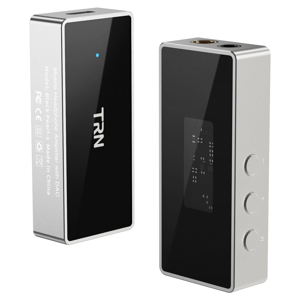 TRN BlackPearl-S 小型アンプ DAC スマホ AMP 【ハイレゾ対応】 32bit/384kHz DSD256 チップCS43131 イヤ