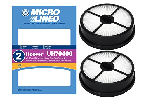 DVC Micro-Lined (2) Hoover 303902001 Exhaust HEPA Filters for WindTunnel Air Bagless UH70400