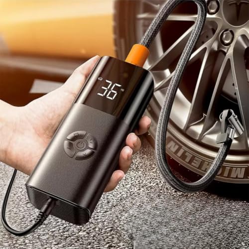 Bomba Ar Portátil Calibrador Encher Pneu Carro Bike Moto Mini Compressor | Carro, Bike, Moto, Encher Pneu