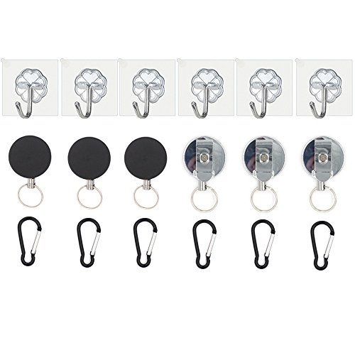 FoRapid 6-Pack Retractable Cable Management System for HTC VIVE/Oculus/Sony PlayStation or Other Wired VR Virtual Reality Headset No More Cable Worries - Adhesive Easy drill free installation - Thumbnail 7