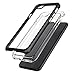 Birstin iPhone 7 case, Transparent Case for iPhone7 with Clear Slim Hard Plastic Back Plate and Black Shockproof PC Frame (Black)