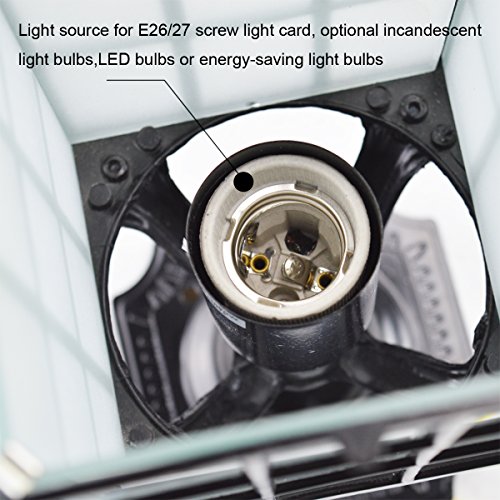 ZHMA Garden Lights, Outdoor Decorative Columns Post Lamp Retro Waterproof Landscape Lighting Fixtures villa garden lights , Black 1-Light E26/27 Base - Thumbnail 2