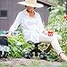 Deluxe Garden Rocker Rolling Work Seat with Comfort Cushion and Patented Rocking Wheels Stool Cart |Made in USA | Model GB1321