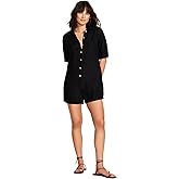Vitamin A Women's Swimwear Playa Linen Short Romper Swimsuit Cover Up