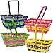 Gift Boutique 12 Bamboo Easter Baskets- Rectangular Woven Bright with Handle for Girls and Boys Kids Party Favor Supplies Decorations