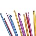 Pouch of 12-Pack 2mm - 9mm Aluminium Afghan Crochet Hook Kit for Beginner