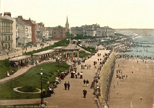 P30 Vintage 1890's Photochrom Photo Promenade Bridlington Re-Print - A3 (432 x 305mm) 16.5" x 11.7"