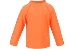 ESTAMICO Boys' UPF 50+ Long-Sleeve Rashguard Athletic Swim Shirt