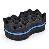 Elera Updated Double Side Magic Twist Hair Sponge Afro Braid Style Dreadlock Coils Sponge Brush