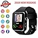Smartwatch, Bluetooth Smart Watch Phone with SIM Card Slot Pedometer Camera Notification Sync Compatible with Android and IOS IPhone (App Unavailable) for Men Women Kids (Black)