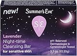 Summer's Eve Lavender Night Time Cleansing Bar Sensitive Skin, 3.3 Ounce (Pack of 3)