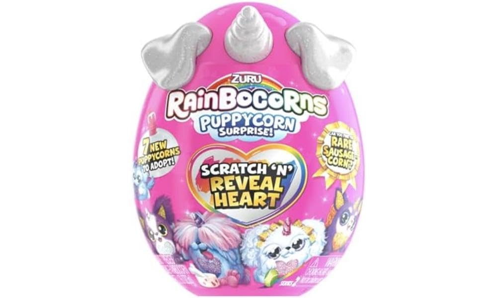 Rainbocorns Sparkle Heart Surprise, Puppycorn Series 2, Puppycorn Surprise, Bub-Bub the Bulldog - Collectible Plush - 7 Layers of Surprises, Peel and Reveal Heart, Ages 3+ (Bulldog) โ image 1