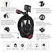Full Face Snorkel Mask Set – One Piece Snorkeling Gear – Leak Proof, Anti-Fog, Auto-Dive Mode & Auto-Drain - Foldable for Compact Storage - GoPro Camera Mount to Record Diving Adventures – Wide View