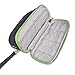 Room Saving Makeup Pouch Cosmetic Bag for Purse Fits Longest Makeup Brushes, Toiletries and Skincare Travel Organizer Kit, Pencil Pen Case Water Resistant, Blue