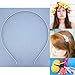 Amigotiger Metal Headbands for Women DIY Craft Costumes Silver Blank Wire Frame Hair Gauge Tiara Base Head Band Pack of 12