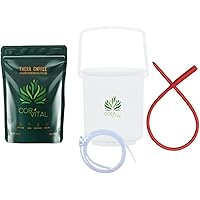 Cor-Vital Try It Now Coffee Enema Kit For Colon Cleansing With 1/2 LB Enema Coffee - Enema Bucket Kit - Gerson Approved Home 