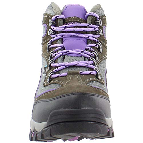 Hi-Tec Women's Skamania Mid Waterproof Hiking Boot, Grey/Viola,11 M US - Thumbnail 4