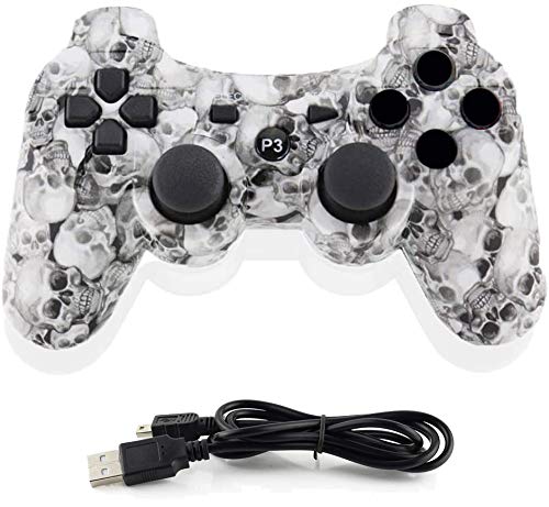 Infityle Wireless Controllers for PS3 Playstation 3 console (White Skull)