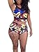 Pxmoda Womens African Print Inspired Two Piece Bathing Suit (Buy One Size up)