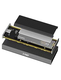 TDBT M.2 NVMe SSD Enclosure with Heat Sink, USB-C to NVMe M.2 SSD Enclosure with Thermal Cooling Pad, PS4 Pro Slim Xbox One X External Storage Enclosure, JMS583 Chip 10Gbps,Fits M-Key B+M Key NVMe SSD