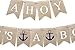Ahoy It's A Boy Banner Nautical Baby Shower Decor, B071