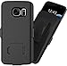 Galaxy S7 Case: Stalion® Secure Shell & Belt Clip Holster Combo with Kickstand (Jet Black) 180° Degree Rotating Locking Swivel + Shockproof Protection