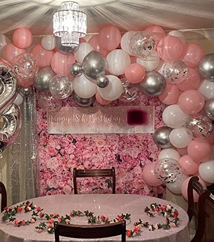 Avezano Birthday Floral Backdrop 7x5ft Flower Wall Wedding Bridal Shower Photo Background Girl's Baby Shower Valentine's Day Party Decoration Banner Photobooth Studio Props - Image 3