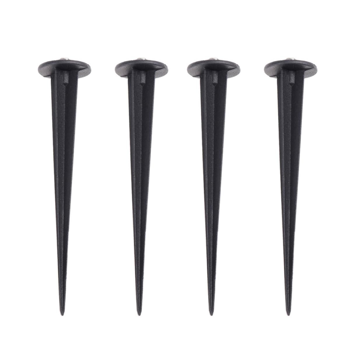 Uonlytech 4pcs Light Stakes Ground Spike Stake Solar Lights Replacements Accessories with M5 Screw for Walkway Patio Path Lawn Garden Yard Decor