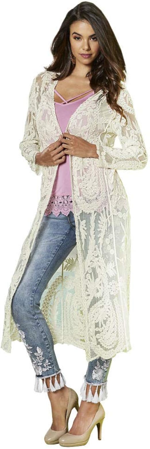 Lace Duster 2X White at Amazon Women's Coats Shop
