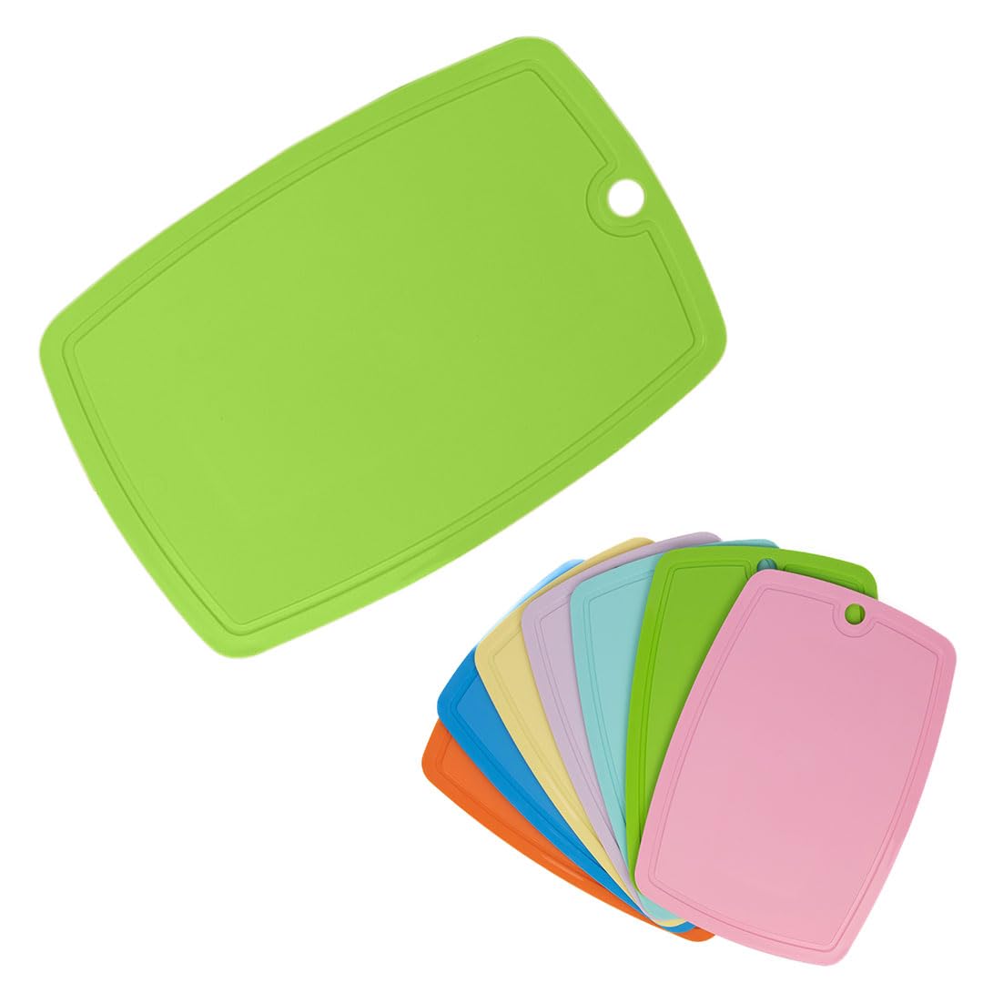 ECO 1 Pc Plastic Chopping Board with Deep Drip Juice Groove | 5MM Thick Non Slip Cutting Boards for Kitchen |Ideal Kitchen Chopping Board for Meat, Fruits & Vegs (Green) — image 1