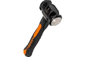 Klein Tools H80693 Sledge Hammer, 3-Pound Dual-Faced Hammer with Fiberglass Handle, Shock-Resistant Design for Striking and Demolition, Includes Lanyard Hole
