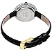 Burgi Women's BUR195 Swarovski Crystal & Diamond Accented Watch - Comfortable Leather Strap in A Gift Box (Yellow Gold & Black)