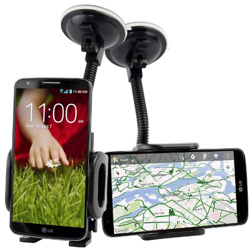 For LG G2 Optimus G2 [VacuuMount] Car Windshield Dash Mount Cradle Holder Kit By CellJoy