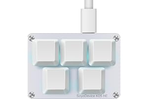 SAYODEVICE K05 HE Rapid Trigger Hall Effect Mini Keyboard Suitable for OSU and Geometry Dash Rhythm Game Macro Keypad with Ma