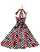 GRACE KARIN Womens Halter Ball Retro Vintage Dresses Color D(3XL)