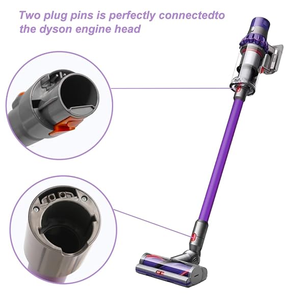 QYGBA REPLACEMENT WAND TUBE FOR DYSON STICK V15 V11 V10 V8 V7 VACUUM PARTS, EXTENSION VACUUM REPLACEMENT PARTS, 28.7 IN (PURPLE)