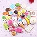 Geefia 20 Pcs Squishy Toys Random Cute Mini Food squishies Fidget Stress Relief Toys Phone Charm Key Chain Strap Lovely Soft Bread Cake Doughnut Party Favors Toy Gift for Kids and Adults