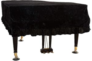 J&C Grand Piano Cover 220G Thicker Piano Dust Cover Pleuche Piano Cover Cloth Golden Velvet Dust-proof Anti-static Universal 