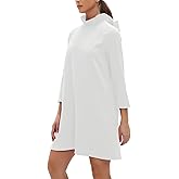 Kedera Women's Fall Bow Tie Dress Casual Mini Dress Ruffle Mock Neck Long Sleeve Dress Swing Elegant Shift Dress